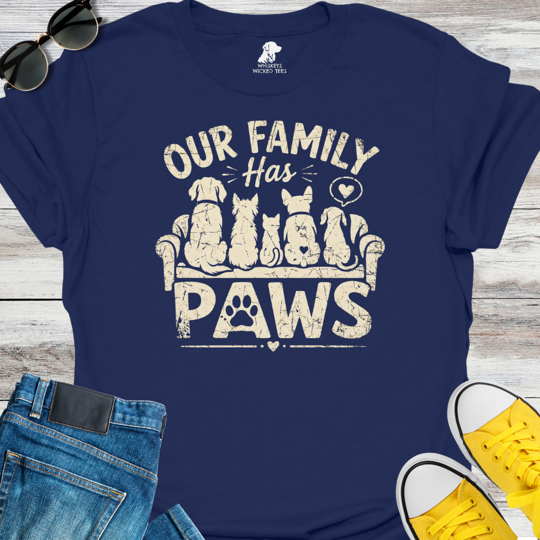 Our Family Has Paws  T-shirt