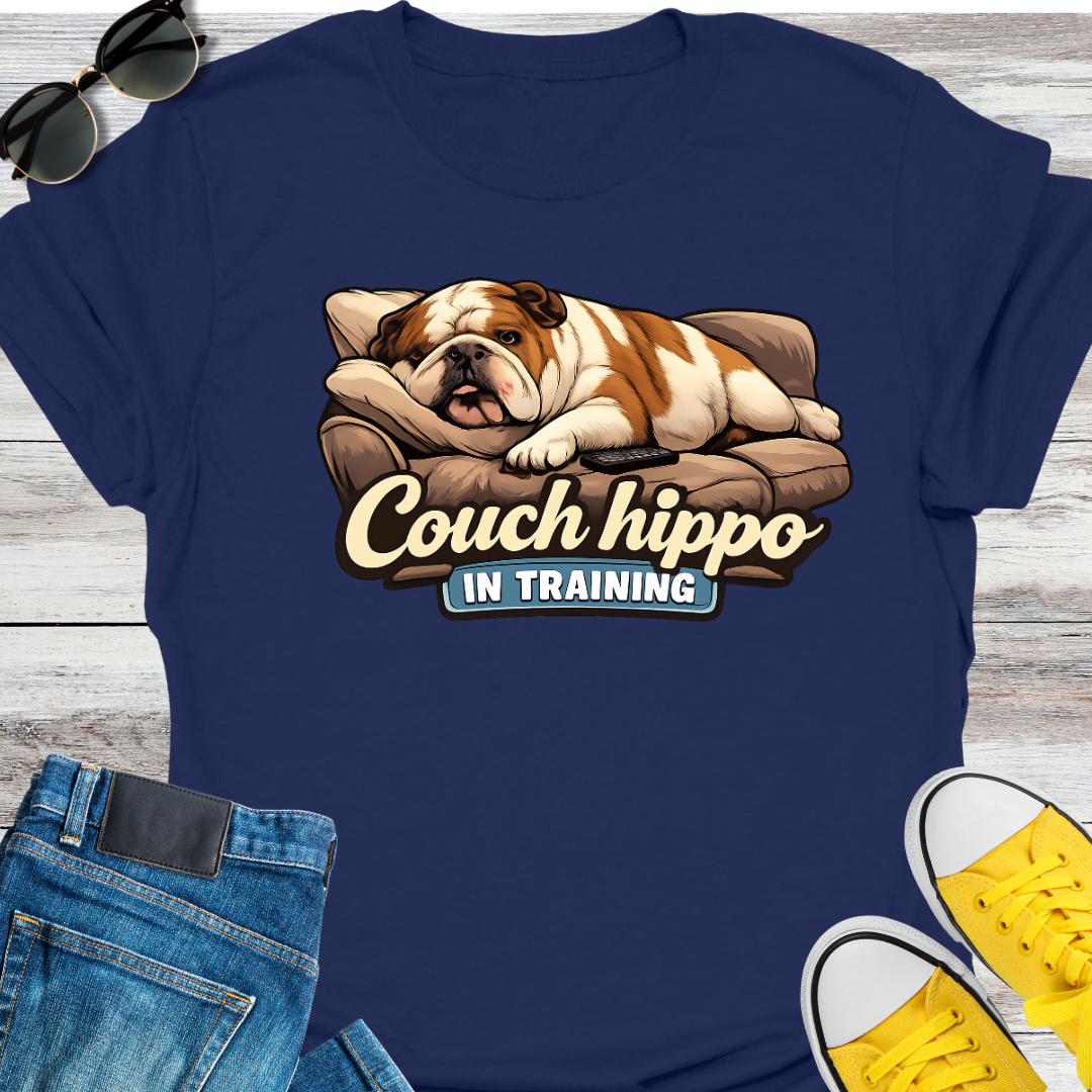 Couch Hippo in Training T-Shirt