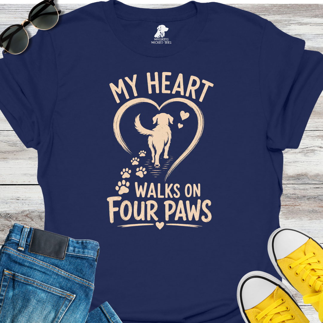My Heart Walks On Four Paws T-shirt