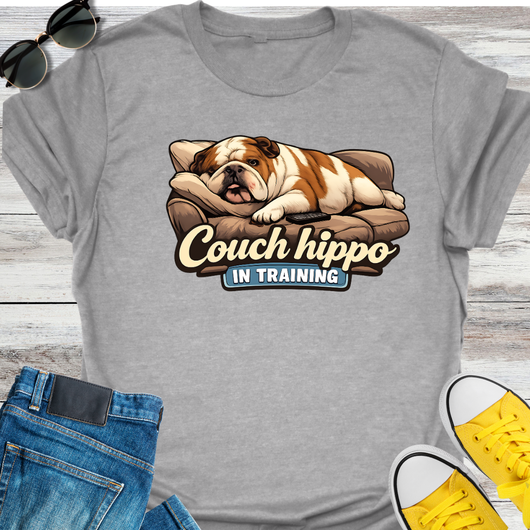 Couch Hippo in Training T-Shirt