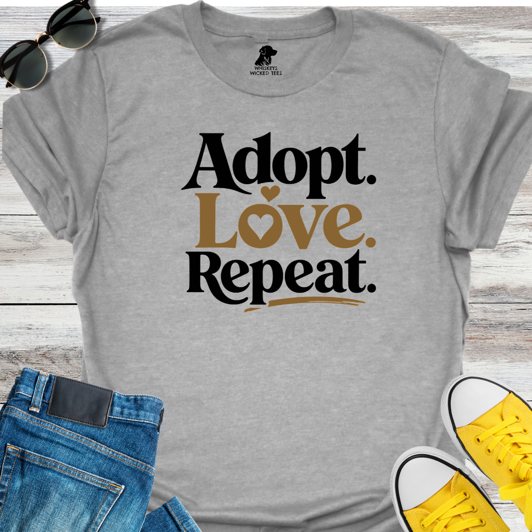 Adopt  Love  Repeat  T-shirt