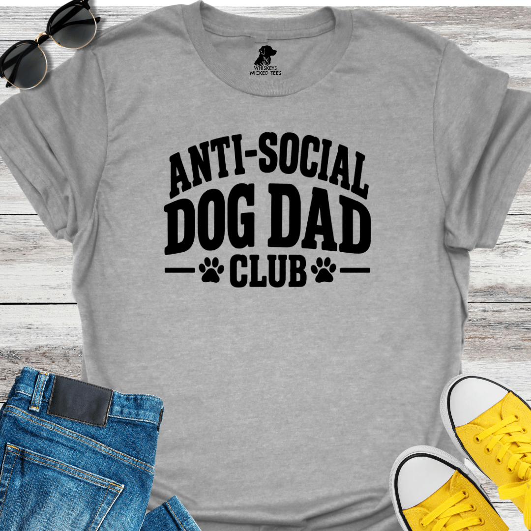 Anti-Social Dog Dad Club T-shirt