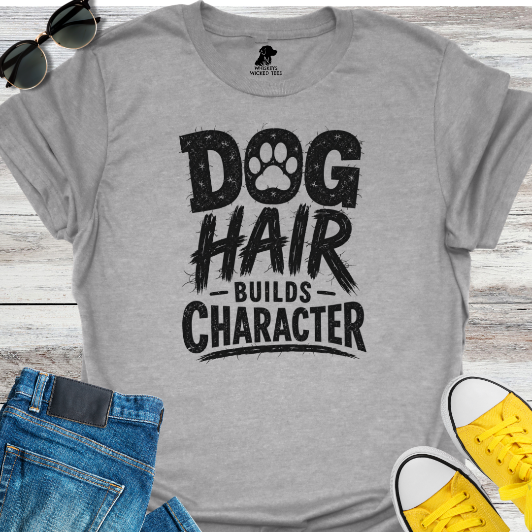 Dog Hair Builds Character  T-shirt