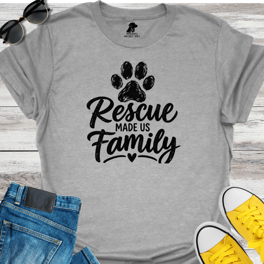 Rescue Made Us Family T-shirt
