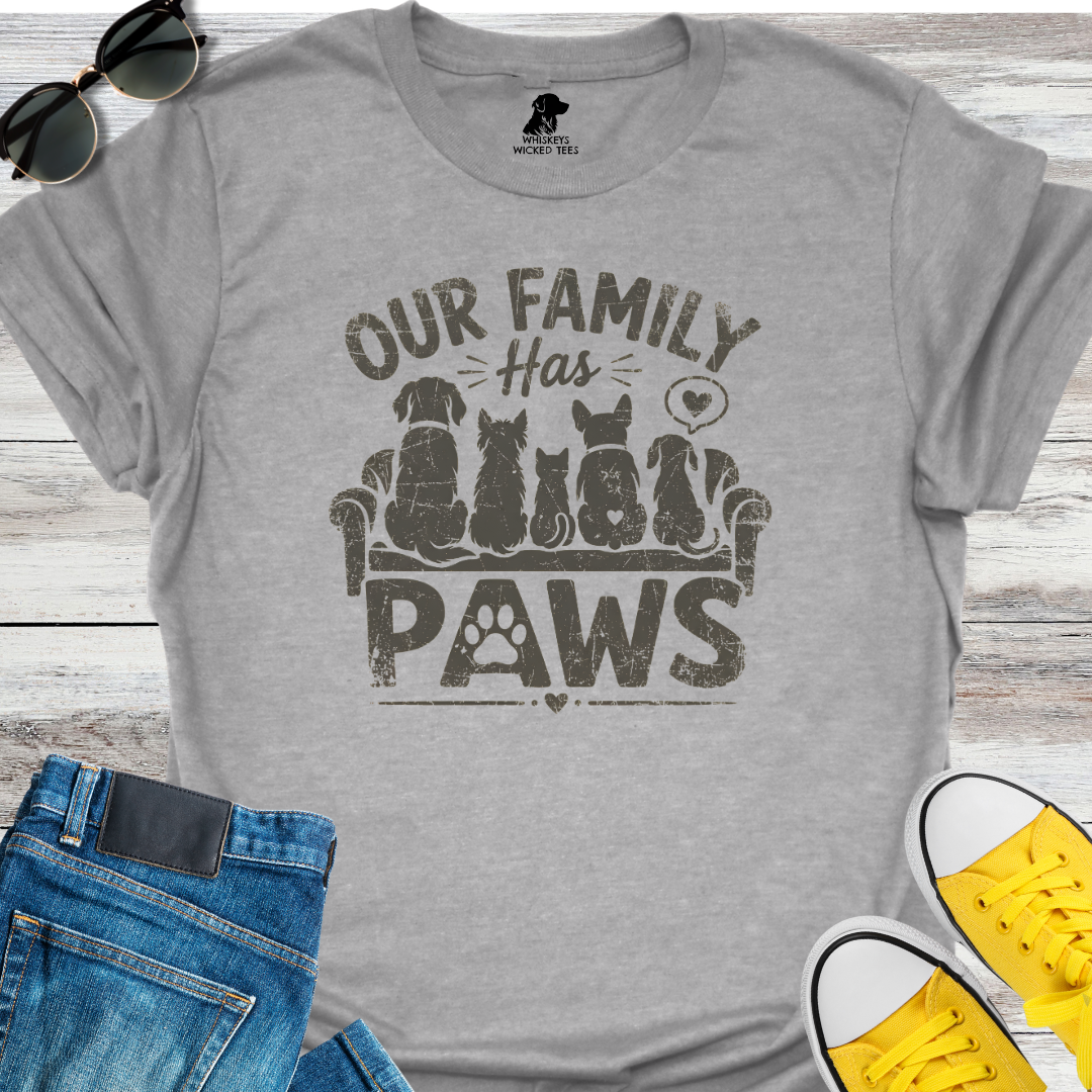 Our Family Has Paws  T-shirt