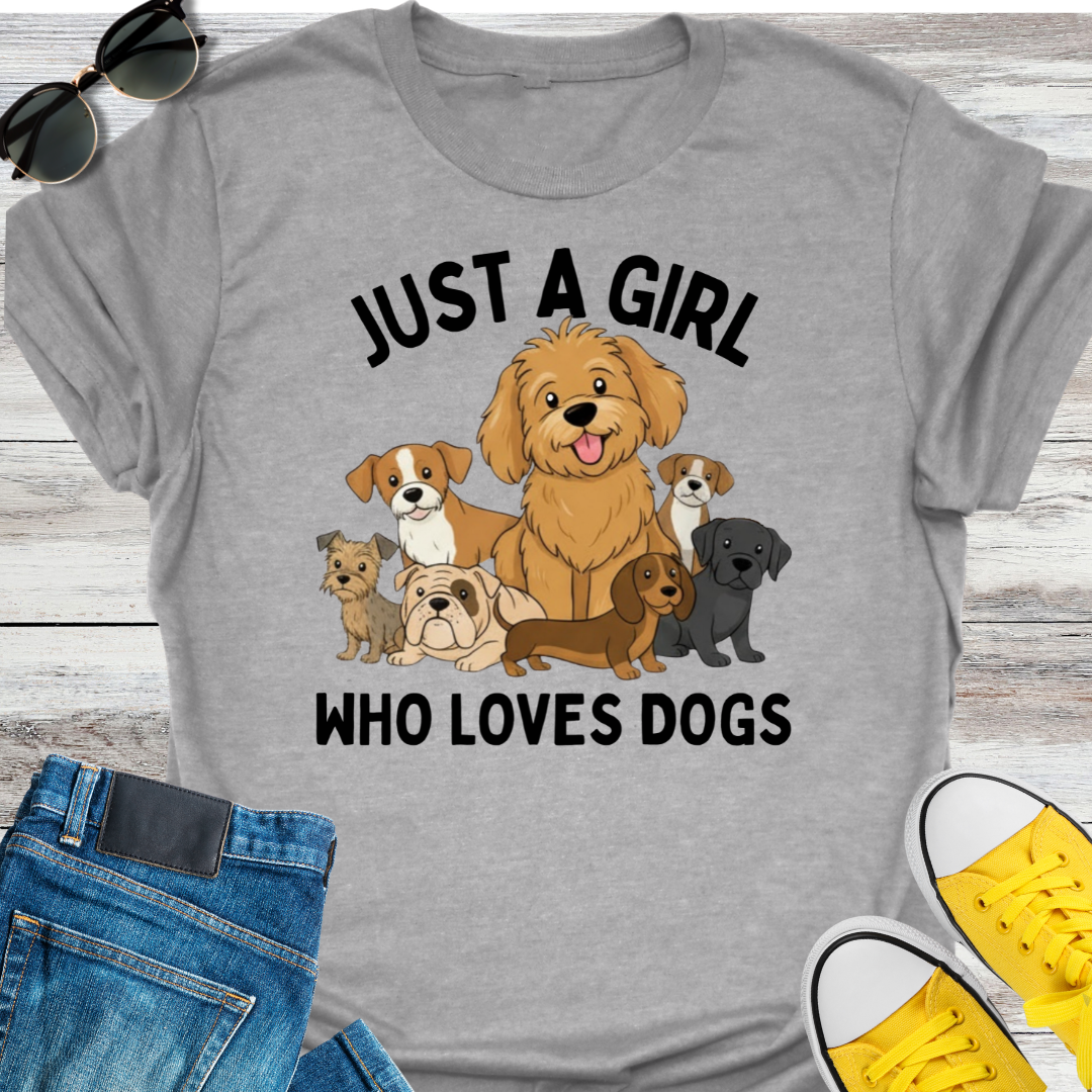 Just a Girl Who Love Dogs T-Shirt