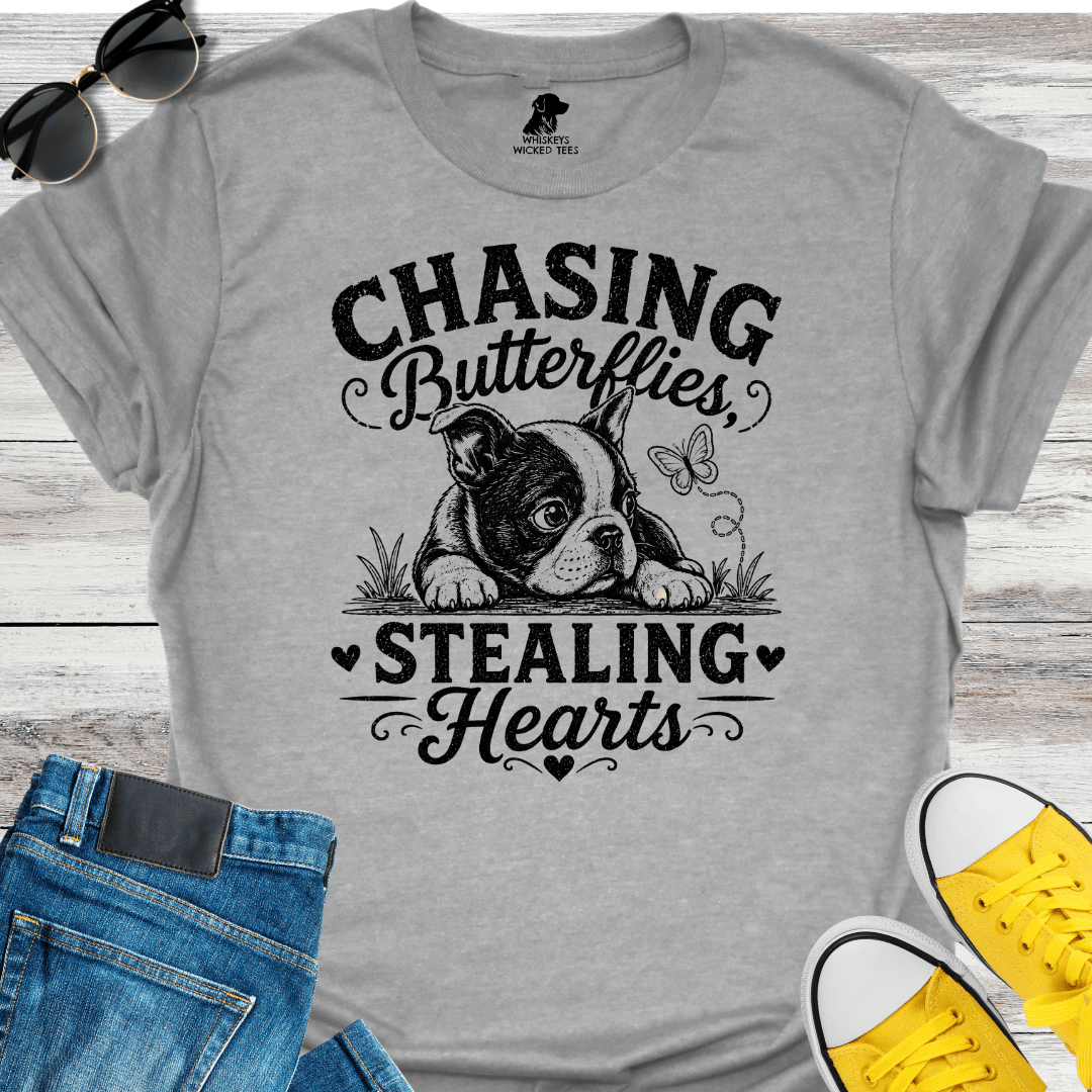 Chasing Butterflies  Stealing Hearts  T-shirt