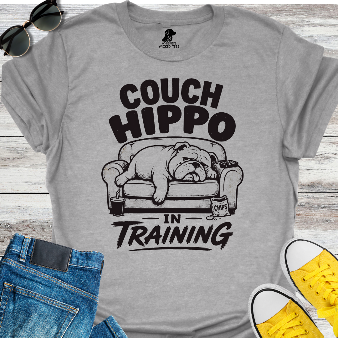 Couch Hippo In Training   T-shirt