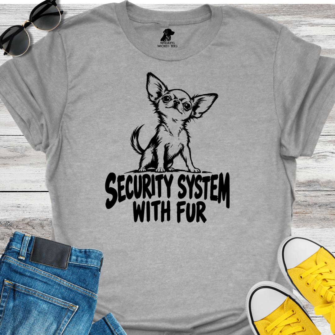 Security System With Fur  T-Shirt