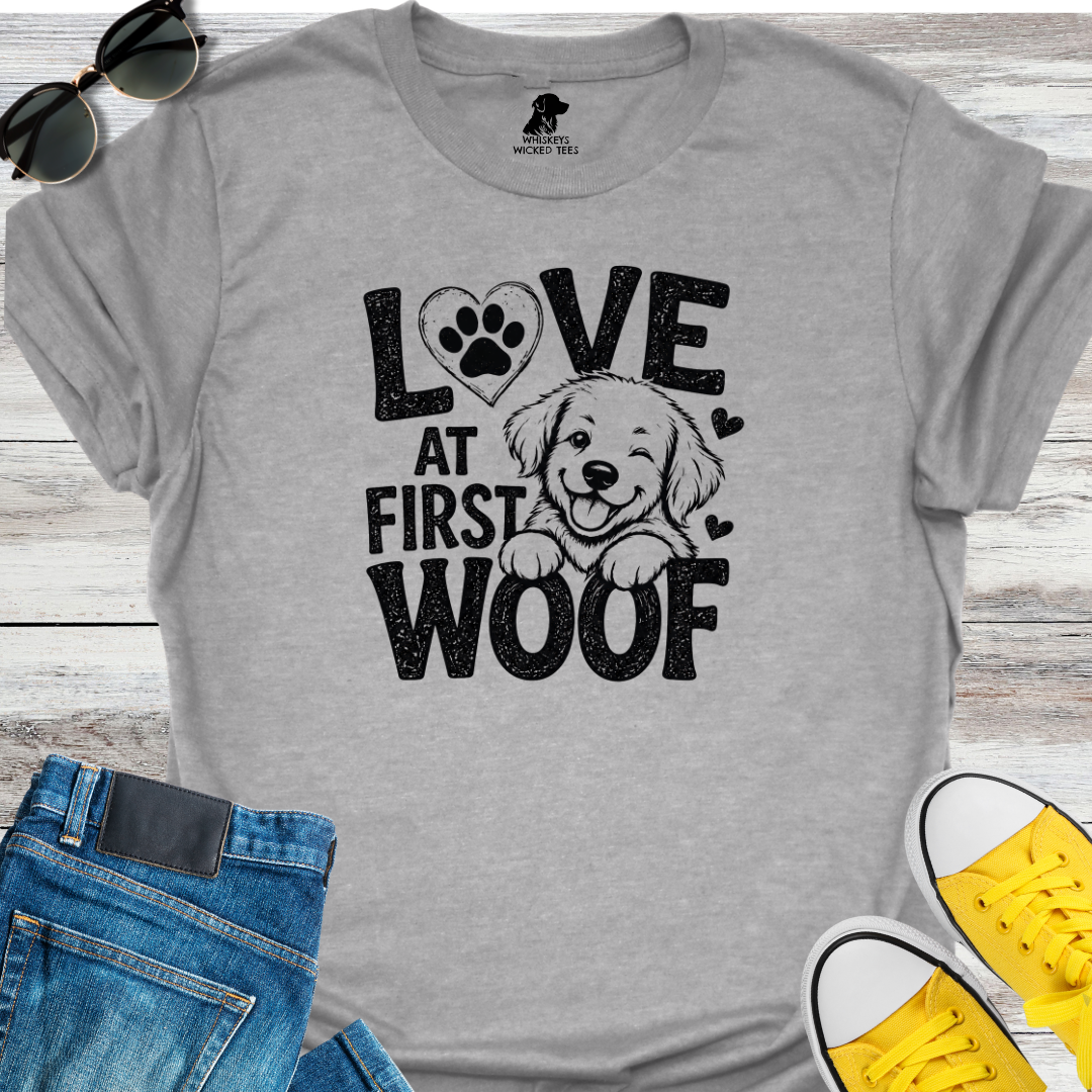 Love At First Woof  T-shirt