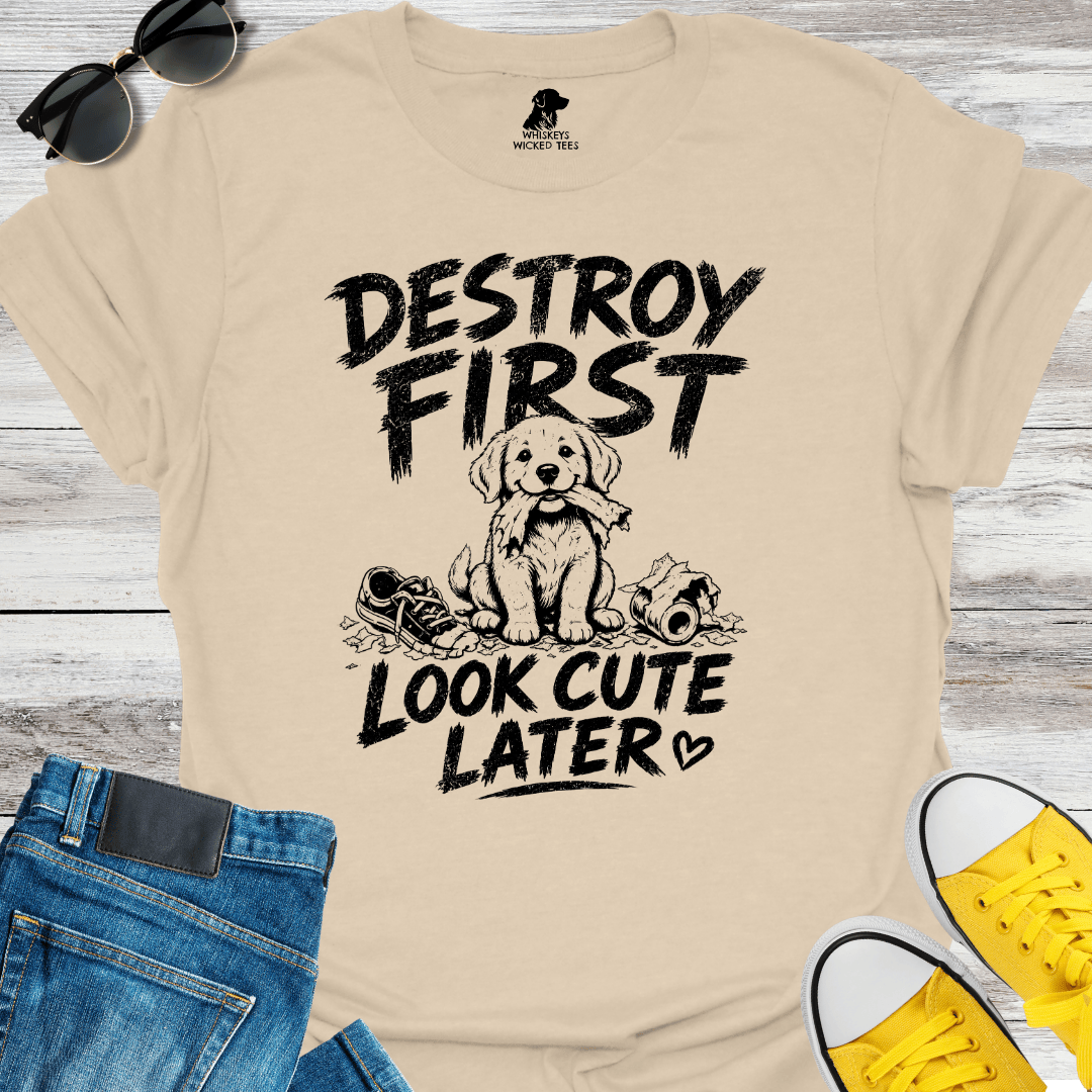 Destroy First Look Cute Later  T-shirt