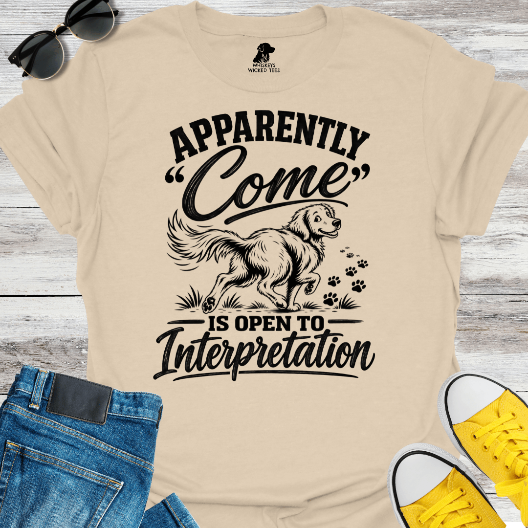 Apparently "Come" Is Open To Interpretation  T-shirt