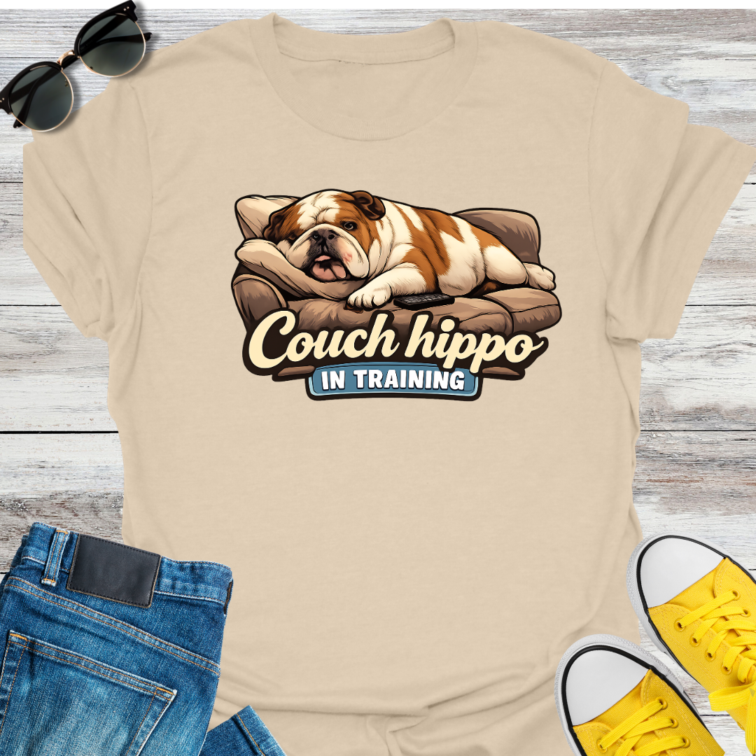 Couch Hippo in Training T-Shirt