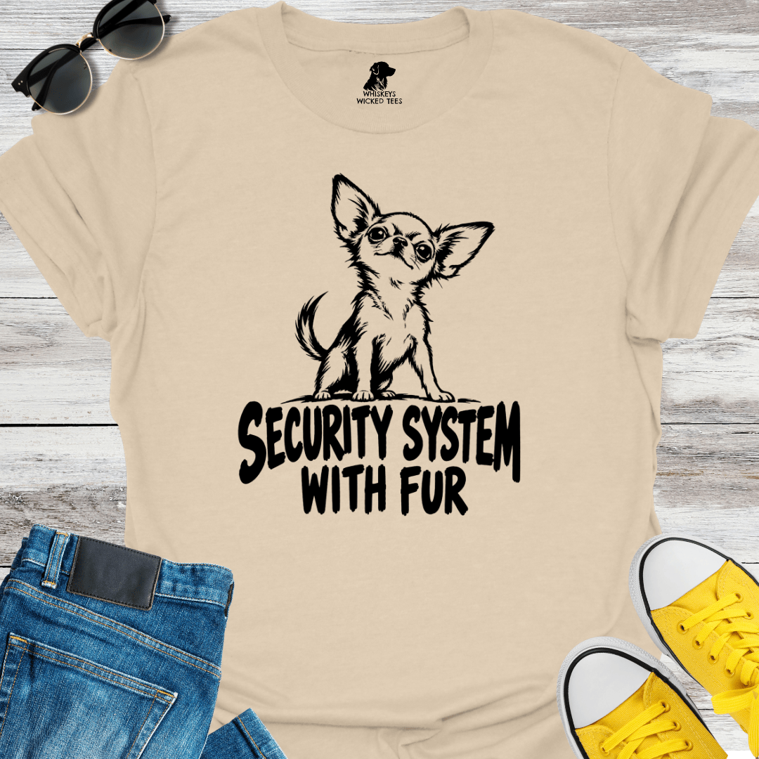 Security System With Fur  T-Shirt