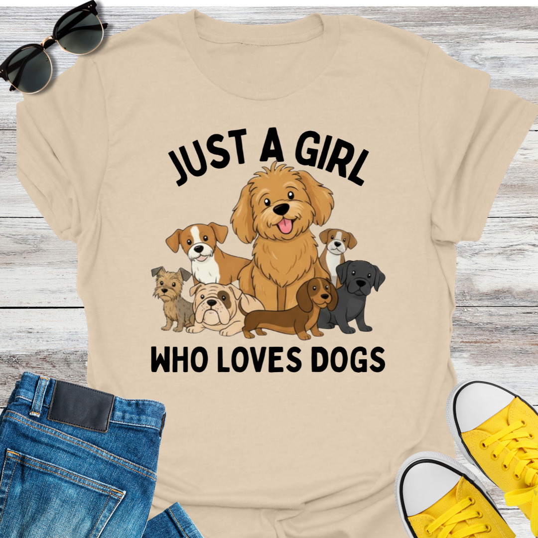 Just a Girl Who Love Dogs T-Shirt