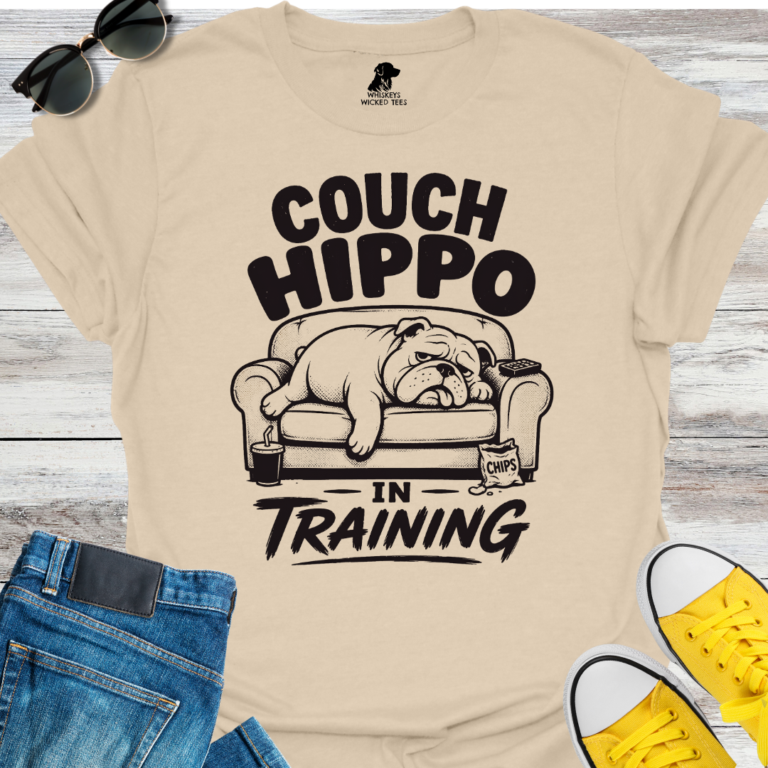 Couch Hippo In Training   T-shirt